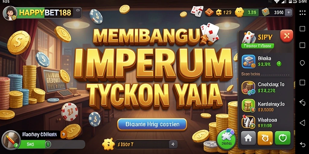 Screenshot gameplay <strong>HAPPYBET188</strong> menunjukkan proses membangun bisnis yang menarik.