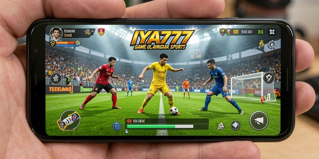 Screenshot gameplay IYA777 menampilkan aksi seru di lapangan olahraga.