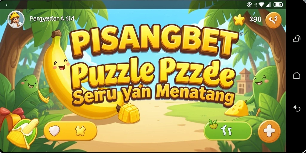 Tampilan gameplay PISANGBET dengan teka-teki penuh warna.