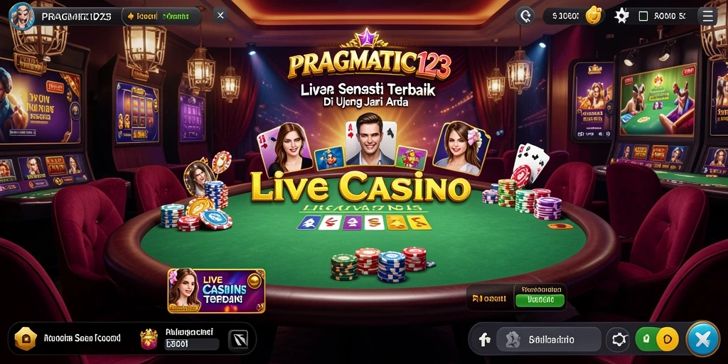 Tampilan gameplay menarik dari PRAGMATIC123 dalam suasana Live Casino.