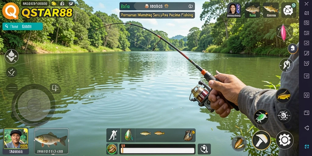 Tangkapan ikan yang besar dalam gameplay QQSTAR88 yang memukau.