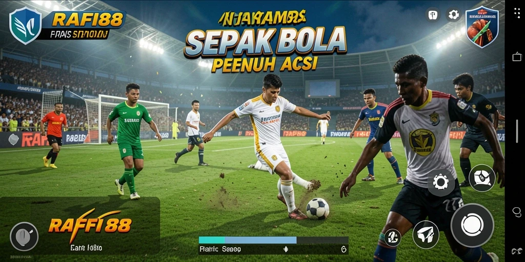 Gameplay mendebarkan di RAFI88 dengan aksi sepak bola nyata.