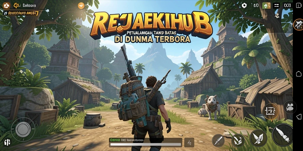 Tampilan gameplay REJEKIHUB di dunia terbuka yang luas dan dinamis.