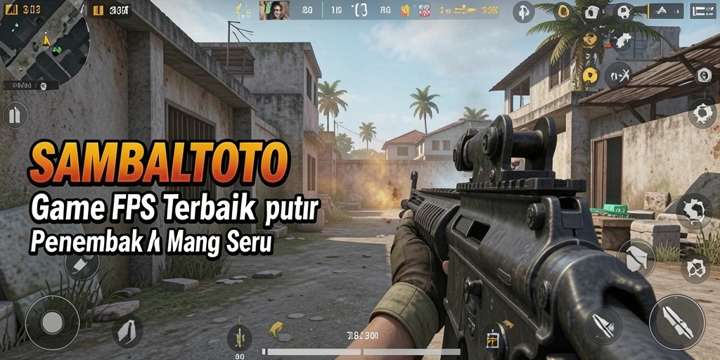 Tampilan gameplay menegangkan dari game FPS SAMBALTOTO.