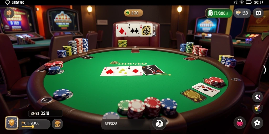 Tangkapan layar SE328 menampilkan gameplay poker yang seru dan interaktif.