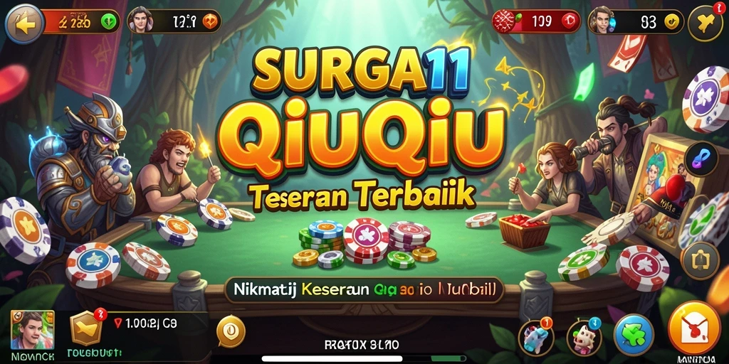 Tampilan menarik dari gameplay QiuQiu di SURGA11.