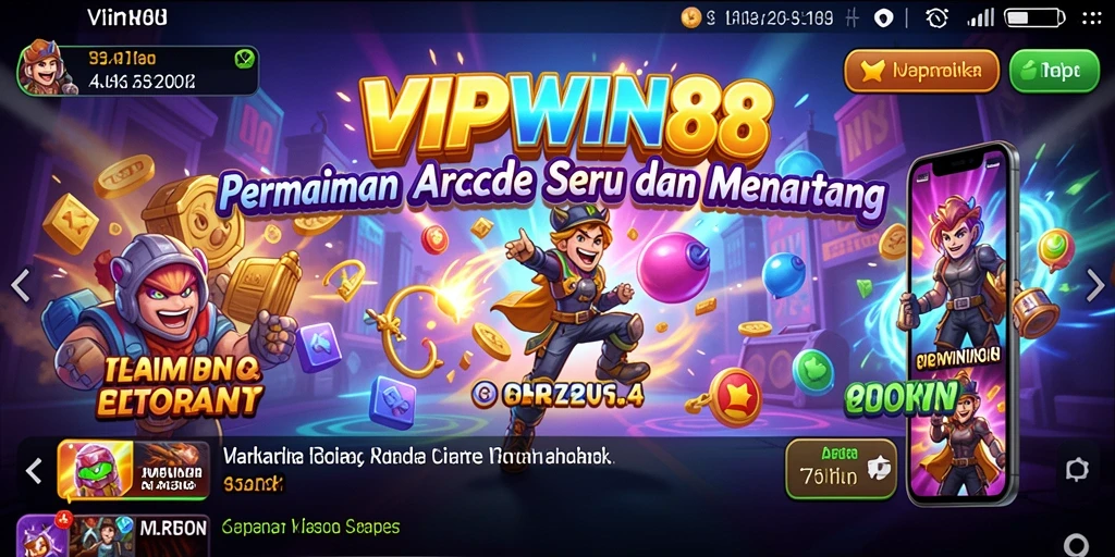 Screenshot gameplay VIPWIN88 yang menampilkan keseruan permainan Arcade.