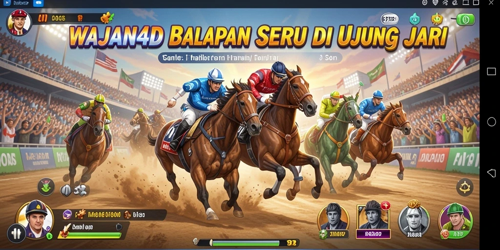 Tampilan gameplay seru balapan mobil di WAJAN4D.