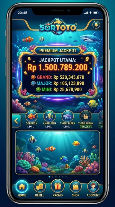 Tampilan antarmuka aplikasi sortoto yang bersih dan mudah digunakan.
